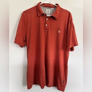 Volcom Men's Polo in Deep Red